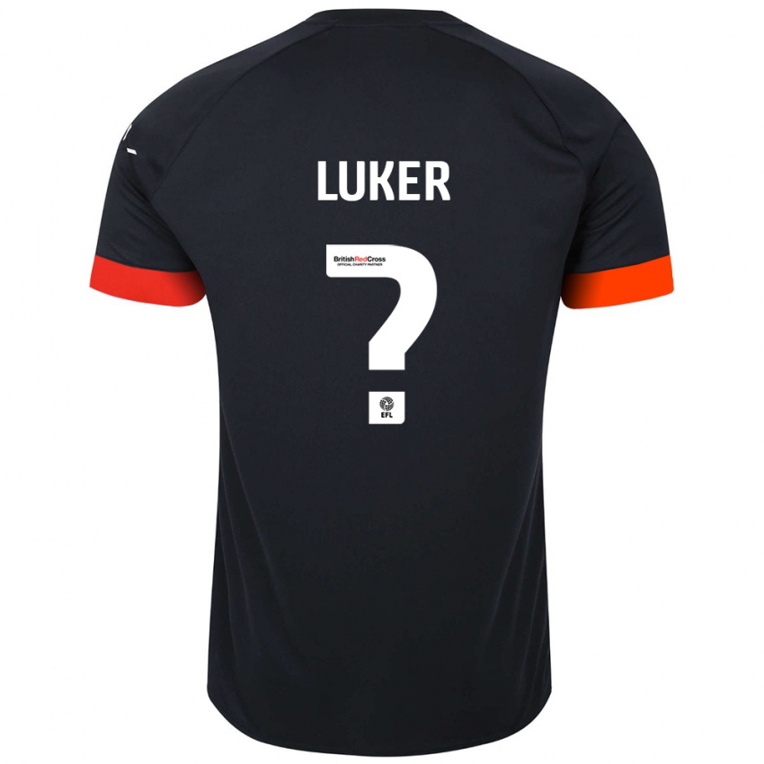 Kinder Jayden Luker #0 Schwarz Orange Auswärtstrikot Trikot 2024/25 T-Shirt Österreich