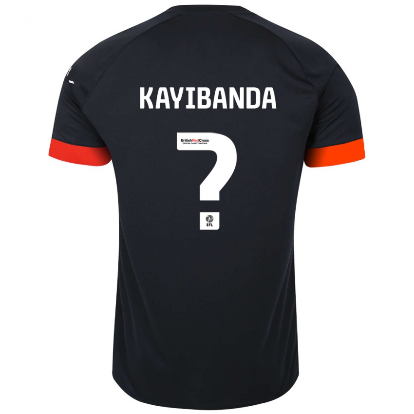 Kinder Claude Kayibanda #0 Schwarz Orange Auswärtstrikot Trikot 2024/25 T-Shirt Österreich