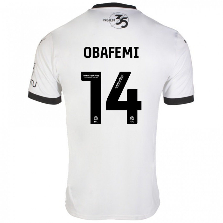 Kinder Michael Obafemi #14 Weiß Schwarz Auswärtstrikot Trikot 2024/25 T-Shirt Österreich