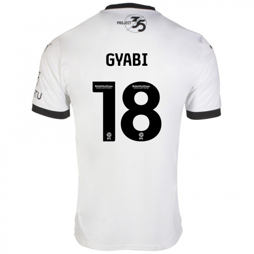 Kinder Darko Gyabi #18 Weiß Schwarz Auswärtstrikot Trikot 2024/25 T-Shirt Österreich