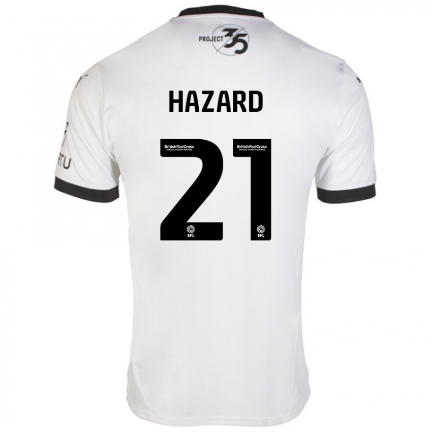 Kinder Conor Hazard #21 Weiß Schwarz Auswärtstrikot Trikot 2024/25 T-Shirt Österreich