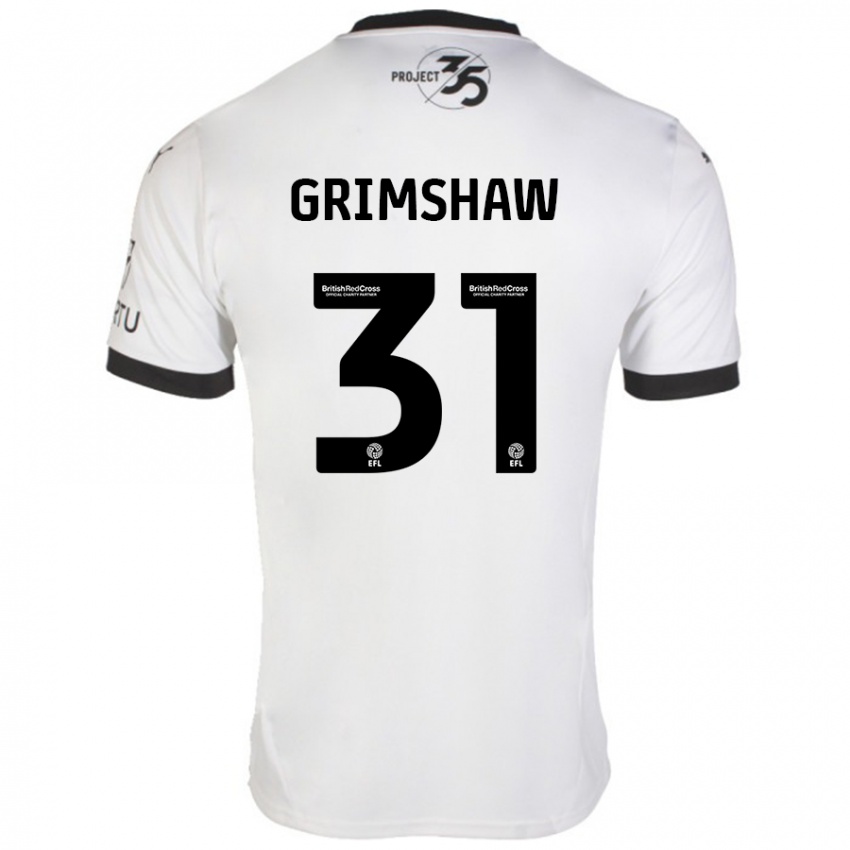 Kinder Daniel Grimshaw #31 Weiß Schwarz Auswärtstrikot Trikot 2024/25 T-Shirt Österreich