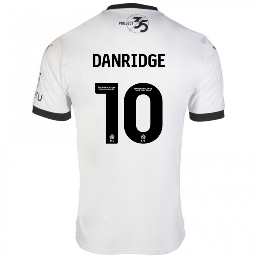 Kinder Rebecca Danridge #10 Weiß Schwarz Auswärtstrikot Trikot 2024/25 T-Shirt Österreich