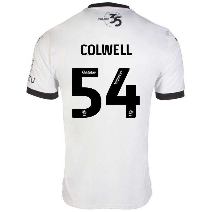 Kinder Lewis Colwell #54 Weiß Schwarz Auswärtstrikot Trikot 2024/25 T-Shirt Österreich