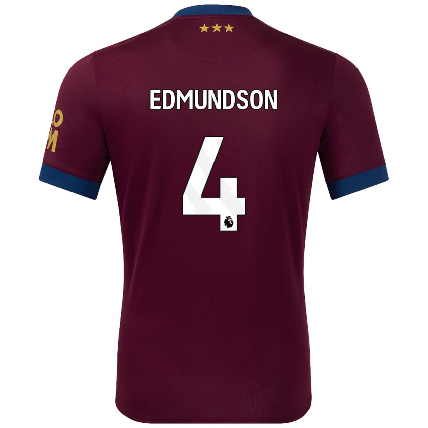 Kinder George Edmundson #4 Braun Auswärtstrikot Trikot 2024/25 T-Shirt Österreich