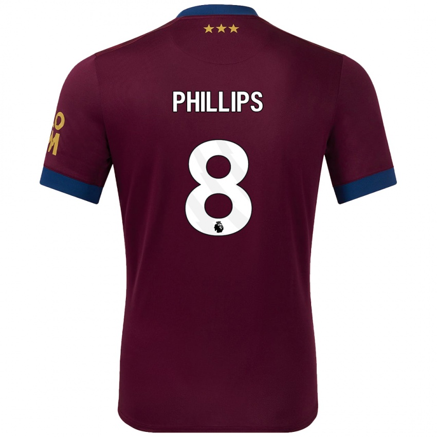 Kinder Kalvin Phillips #8 Braun Auswärtstrikot Trikot 2024/25 T-Shirt Österreich