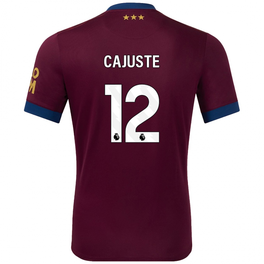 Kinder Jens Cajuste #12 Braun Auswärtstrikot Trikot 2024/25 T-Shirt Österreich