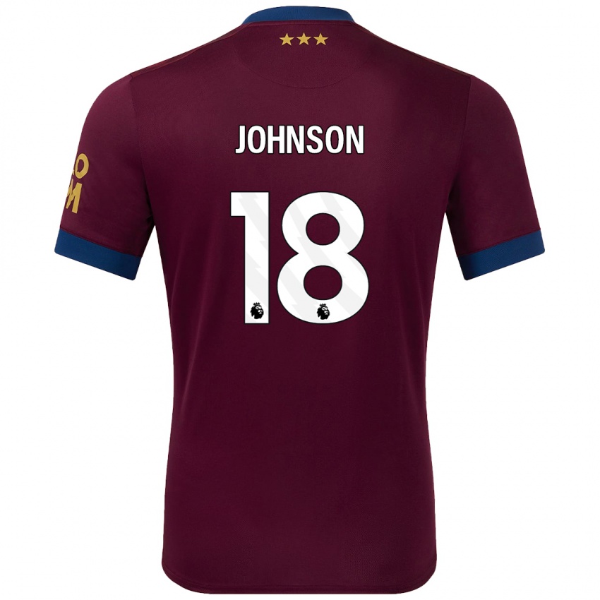 Kinder Ben Johnson #18 Braun Auswärtstrikot Trikot 2024/25 T-Shirt Österreich