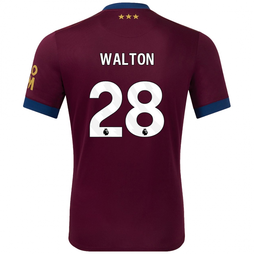 Kinder Christian Walton #28 Braun Auswärtstrikot Trikot 2024/25 T-Shirt Österreich