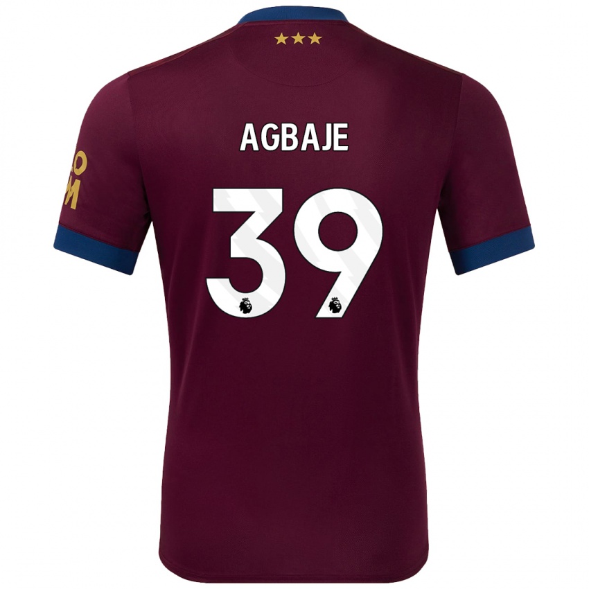 Kinder Edwin Agbaje #39 Braun Auswärtstrikot Trikot 2024/25 T-Shirt Österreich