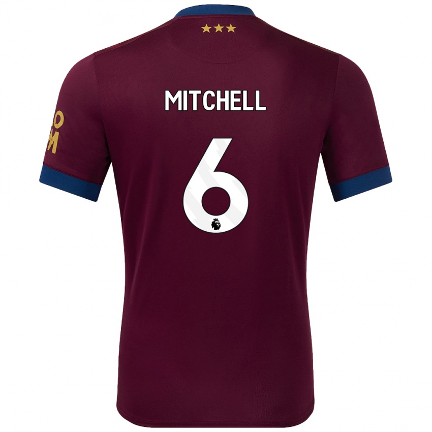 Kinder Leah Mitchell #6 Braun Auswärtstrikot Trikot 2024/25 T-Shirt Österreich