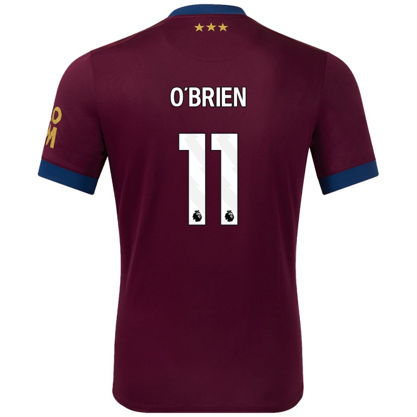 Kinder Lucy O'brien #11 Braun Auswärtstrikot Trikot 2024/25 T-Shirt Österreich