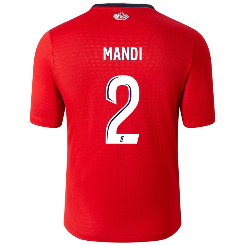 Herren Aïssa Mandi #2 Rot Weiß Heimtrikot Trikot 2024/25 T-Shirt Österreich