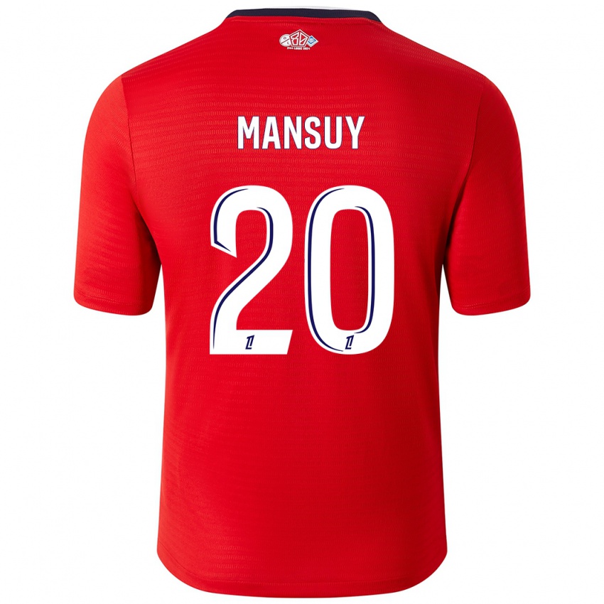 Herren Heloise Mansuy #20 Rot Weiß Heimtrikot Trikot 2024/25 T-Shirt Österreich