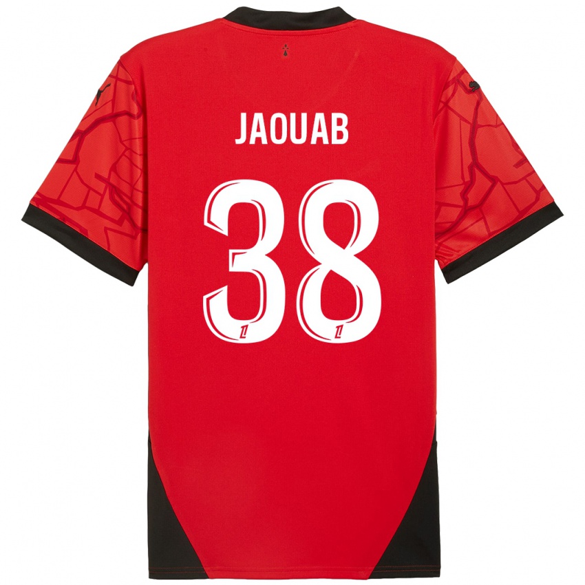 Herren Mohamed Jaouab #38 Rot Schwarz Heimtrikot Trikot 2024/25 T-Shirt Österreich