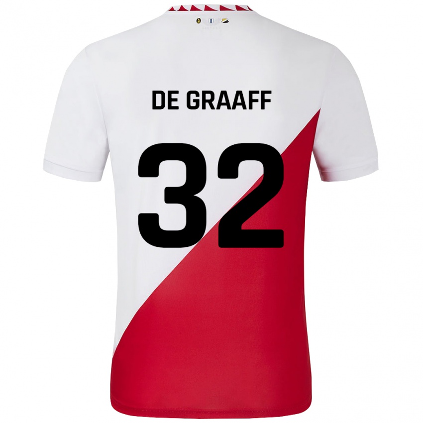 Herren Tom De Graaff #32 Weiß Rot Heimtrikot Trikot 2024/25 T-Shirt Österreich