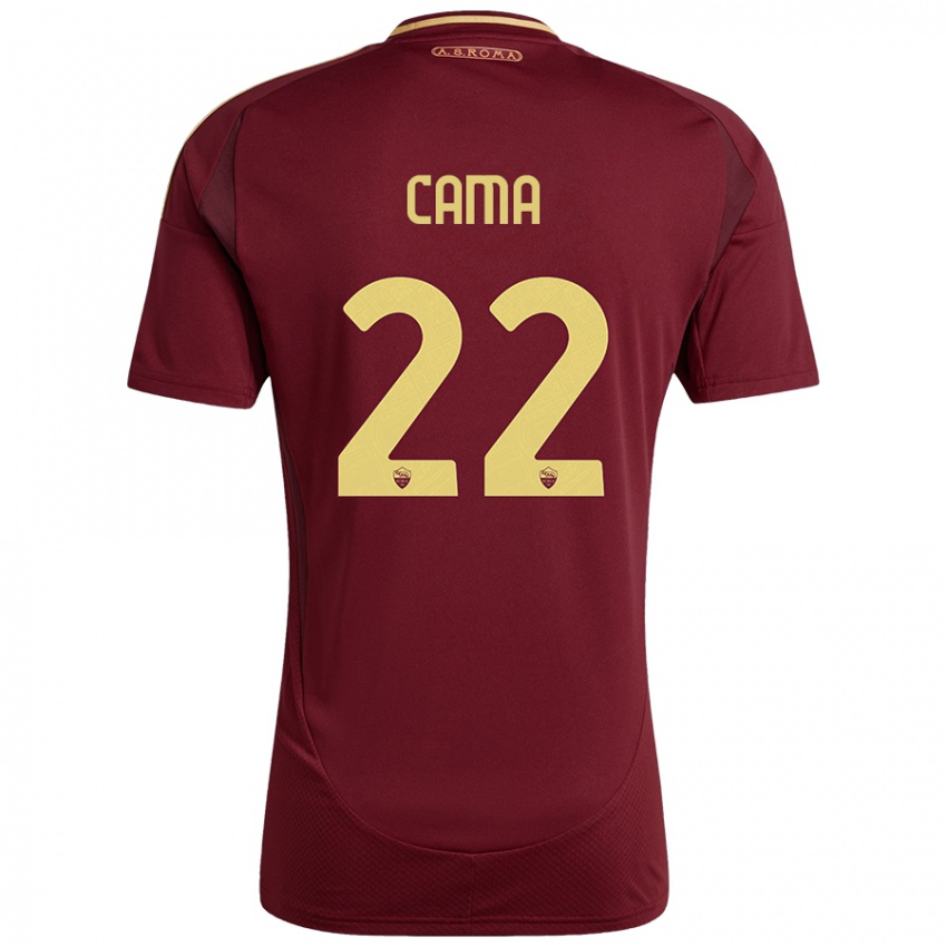 Herren Cristian Cama #22 Rot Braun Gold Heimtrikot Trikot 2024/25 T-Shirt Österreich