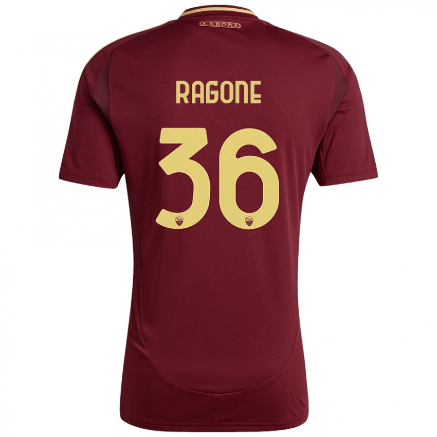 Herren Diego Ragone #36 Rot Braun Gold Heimtrikot Trikot 2024/25 T-Shirt Österreich