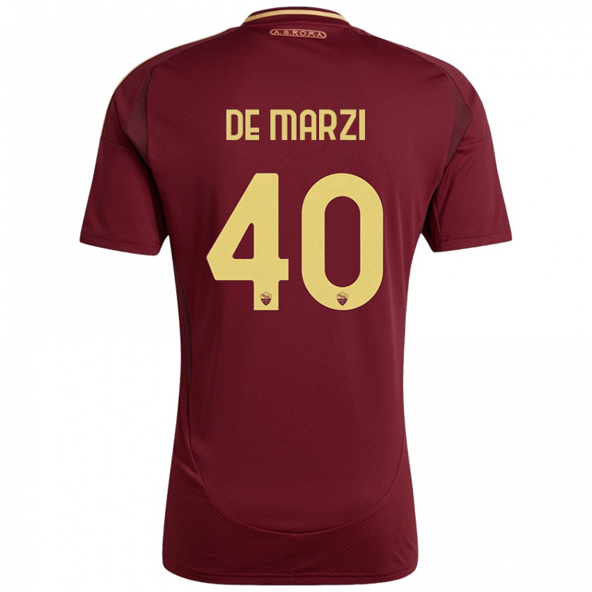 Herren Giorgio De Marzi #40 Rot Braun Gold Heimtrikot Trikot 2024/25 T-Shirt Österreich