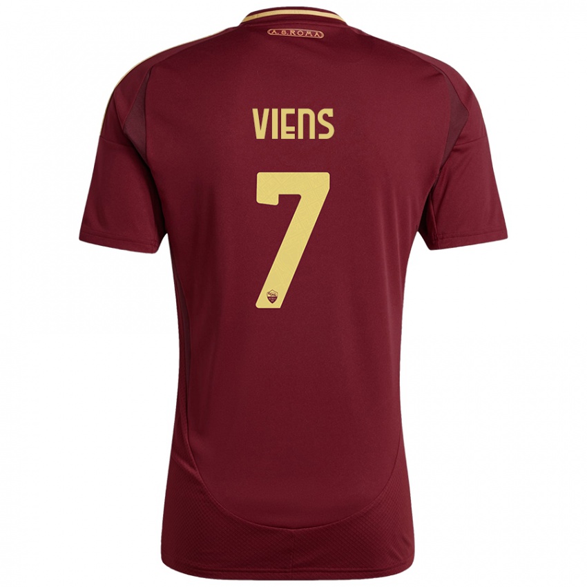 Herren Evelyne Viens #7 Rot Braun Gold Heimtrikot Trikot 2024/25 T-Shirt Österreich