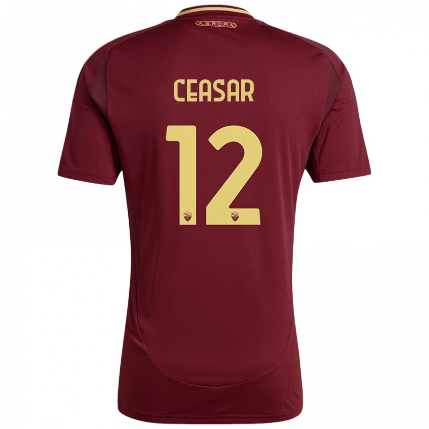 Herren Camelia Ceasar #12 Rot Braun Gold Heimtrikot Trikot 2024/25 T-Shirt Österreich