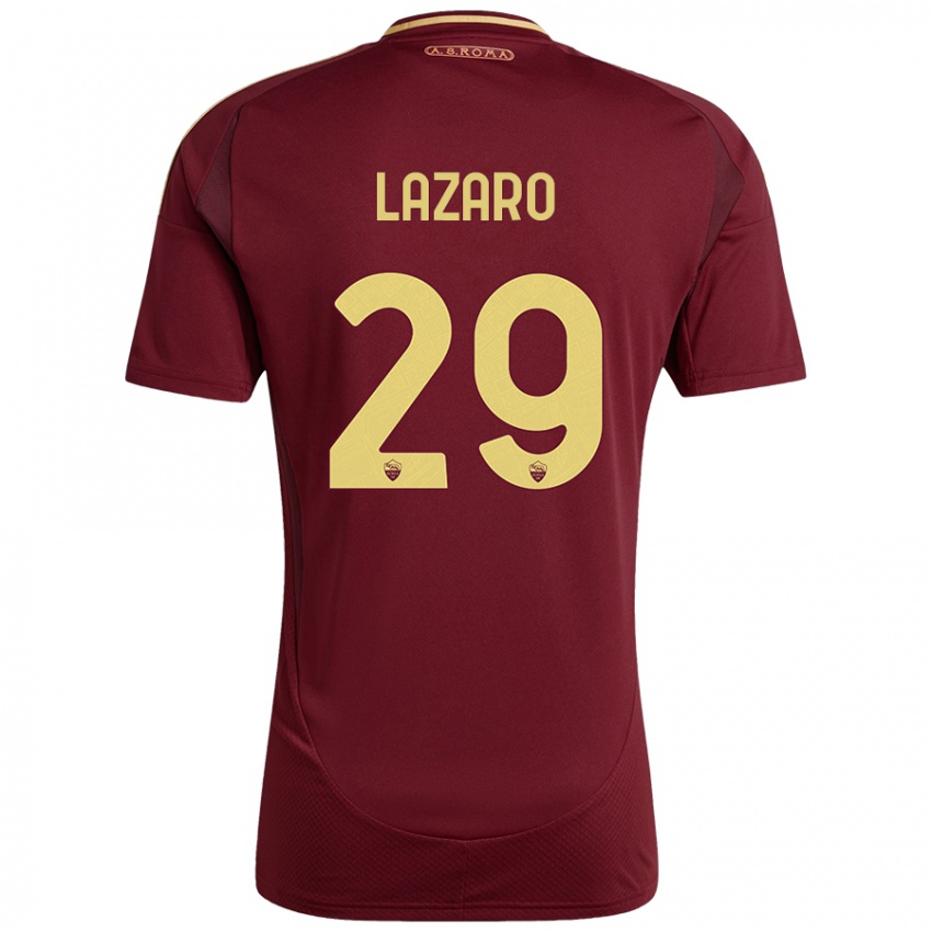 Herren Paloma Lazaro #29 Rot Braun Gold Heimtrikot Trikot 2024/25 T-Shirt Österreich