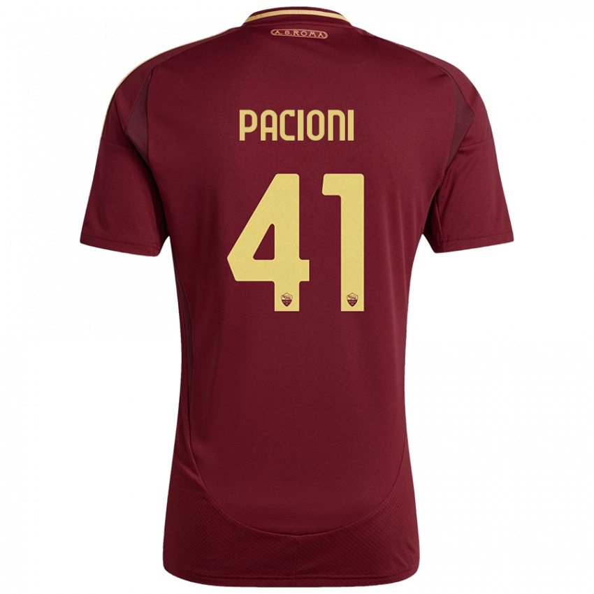 Herren Eleonora Pacioni #41 Rot Braun Gold Heimtrikot Trikot 2024/25 T-Shirt Österreich