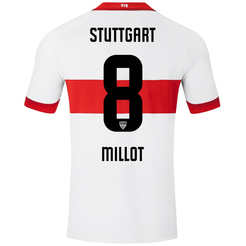 Herren Enzo Millot #8 Weiß Rot Heimtrikot Trikot 2024/25 T-Shirt Österreich