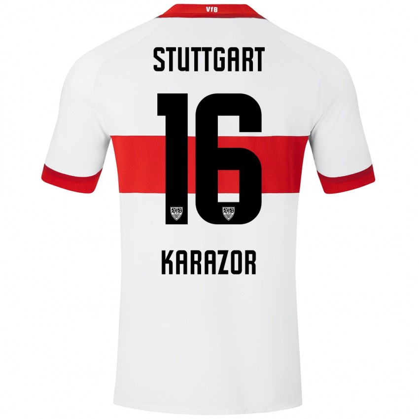 Herren Atakan Karazor #16 Weiß Rot Heimtrikot Trikot 2024/25 T-Shirt Österreich