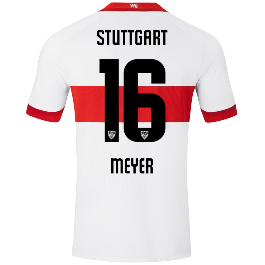 Herren Jordan Meyer #16 Weiß Rot Heimtrikot Trikot 2024/25 T-Shirt Österreich