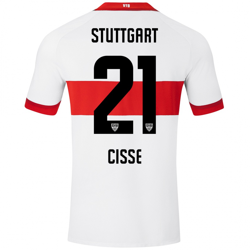 Herren Moussa Cissé #21 Weiß Rot Heimtrikot Trikot 2024/25 T-Shirt Österreich