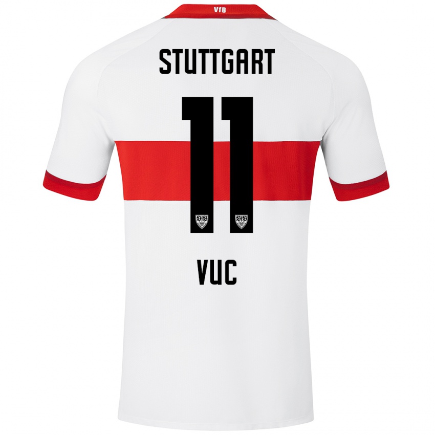 Herren Patrick Vuc #11 Weiß Rot Heimtrikot Trikot 2024/25 T-Shirt Österreich