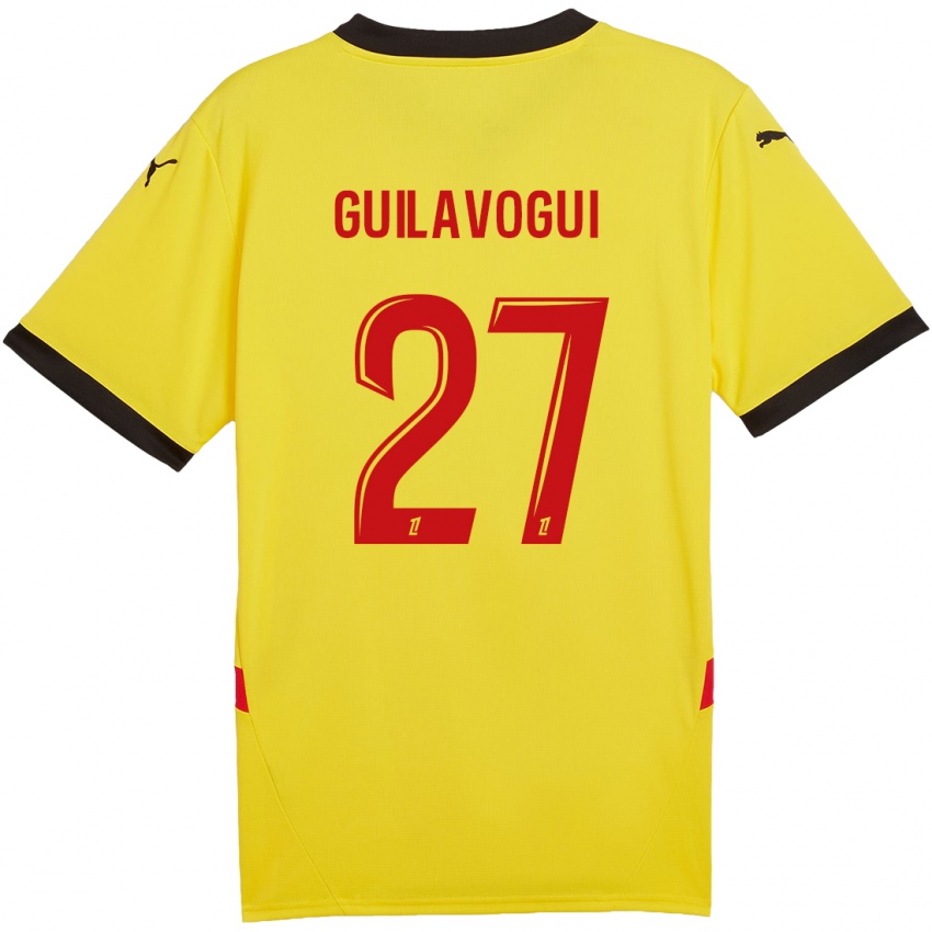 Herren Morgan Guilavogui #27 Gelb Rot Heimtrikot Trikot 2024/25 T-Shirt Österreich