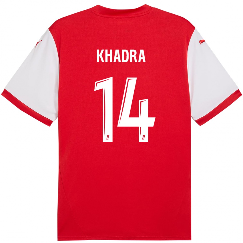 Herren Reda Khadra #14 Rot Weiß Heimtrikot Trikot 2024/25 T-Shirt Österreich