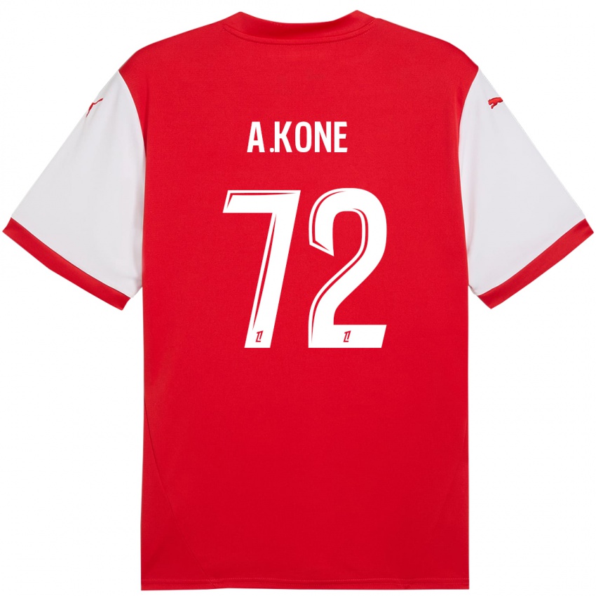 Herren Amadou Koné #72 Rot Weiß Heimtrikot Trikot 2024/25 T-Shirt Österreich