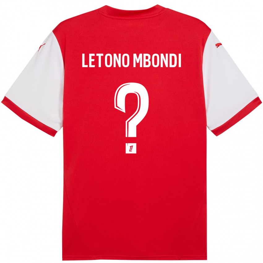 Herren Christ-Emmanuel Letono Mbondi #0 Rot Weiß Heimtrikot Trikot 2024/25 T-Shirt Österreich