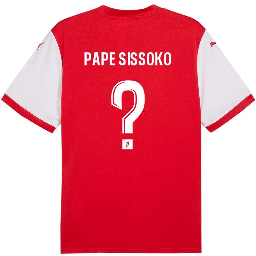 Herren Niama Pape Sissoko #0 Rot Weiß Heimtrikot Trikot 2024/25 T-Shirt Österreich