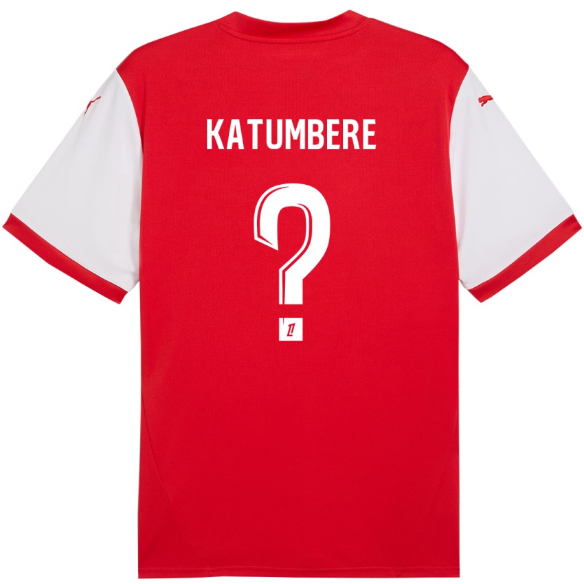 Herren Noah Katumbere #0 Rot Weiß Heimtrikot Trikot 2024/25 T-Shirt Österreich