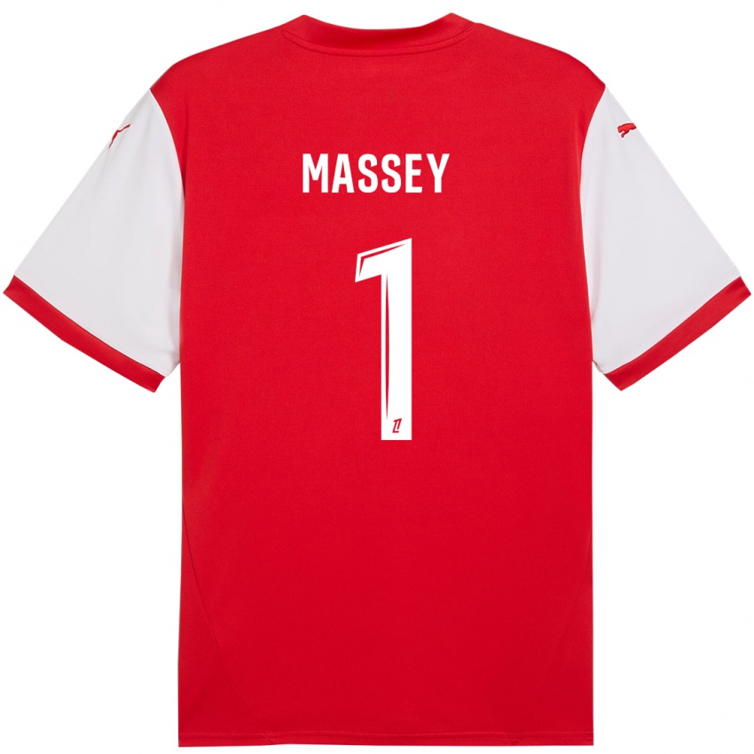 Herren Kayza Massey #1 Rot Weiß Heimtrikot Trikot 2024/25 T-Shirt Österreich