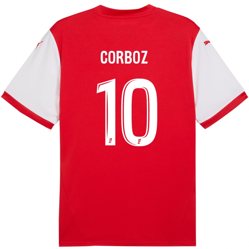 Herren Rachel Corboz #10 Rot Weiß Heimtrikot Trikot 2024/25 T-Shirt Österreich