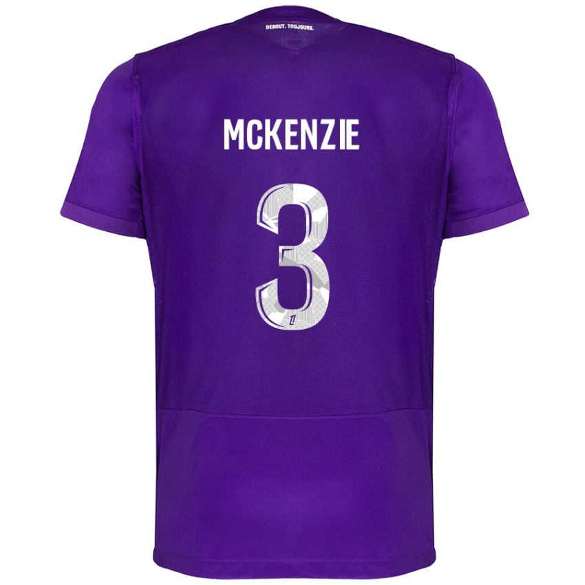 Herren Mark Mckenzie #3 Violett Weiß Heimtrikot Trikot 2024/25 T-Shirt Österreich