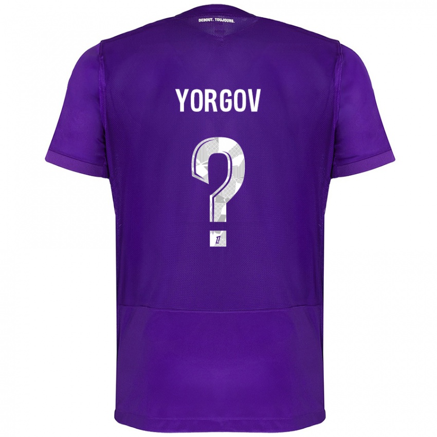 Herren Aleksandar Yorgov #0 Violett Weiß Heimtrikot Trikot 2024/25 T-Shirt Österreich