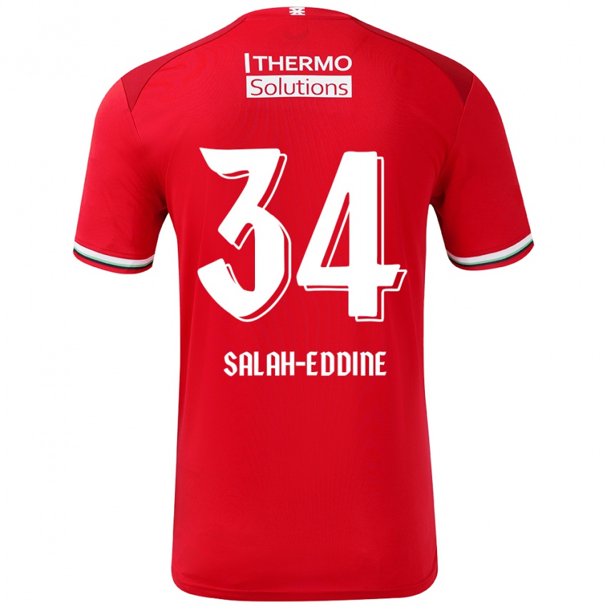 Herren Anass Salah-Eddine #34 Rot Weiß Heimtrikot Trikot 2024/25 T-Shirt Österreich