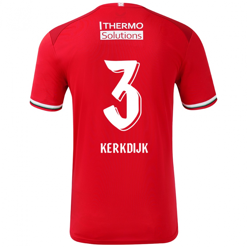 Herren Danique Kerkdijk #3 Rot Weiß Heimtrikot Trikot 2024/25 T-Shirt Österreich