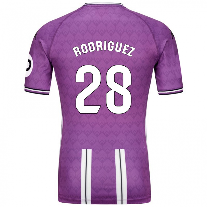 Herren Yago Rodríguez #28 Violett Weiß Heimtrikot Trikot 2024/25 T-Shirt Österreich