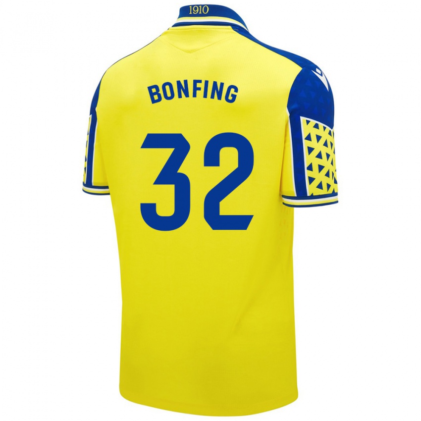 Herren Boubacar Bonfing #32 Gelb Blau Heimtrikot Trikot 2024/25 T-Shirt Österreich