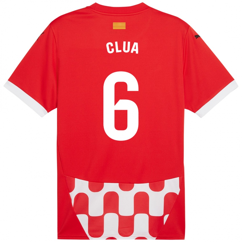 Herren Silvi Clua #6 Rot Weiß Heimtrikot Trikot 2024/25 T-Shirt Österreich