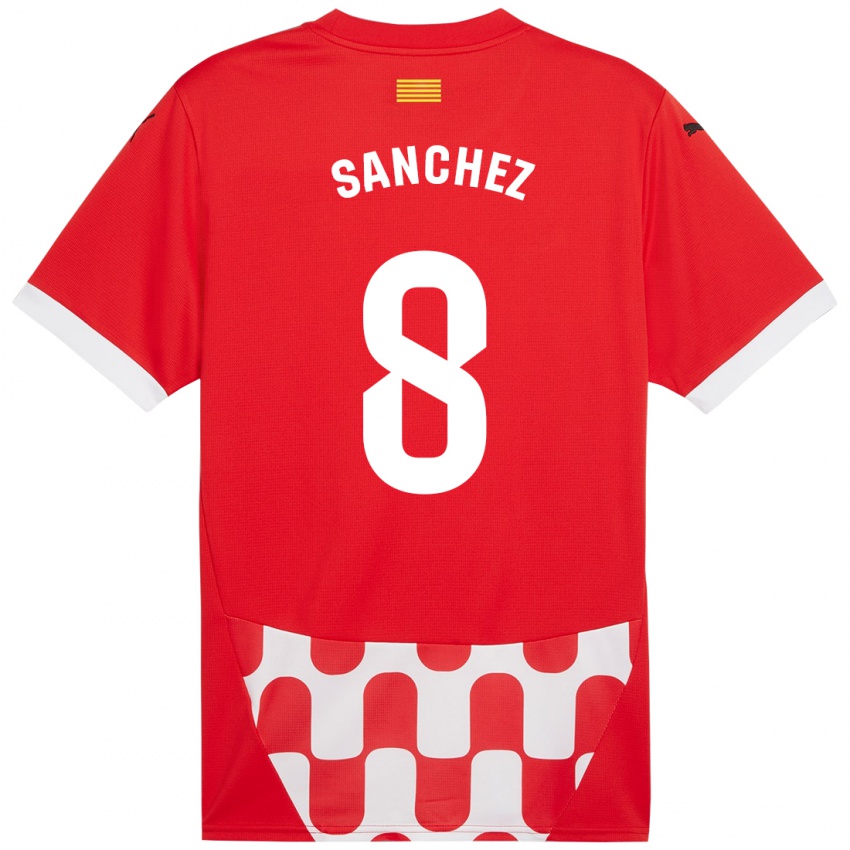 Herren Miguel Ángel Sánchez #8 Rot Weiß Heimtrikot Trikot 2024/25 T-Shirt Österreich