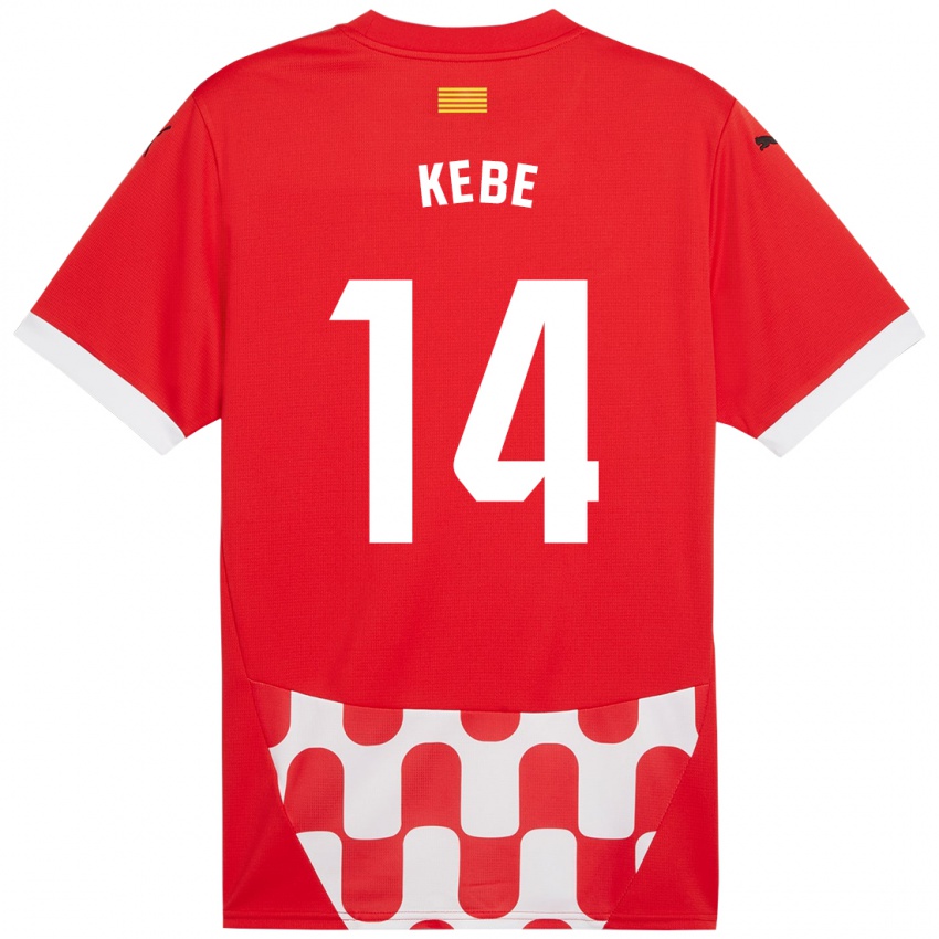 Herren Moussa Kébé #14 Rot Weiß Heimtrikot Trikot 2024/25 T-Shirt Österreich