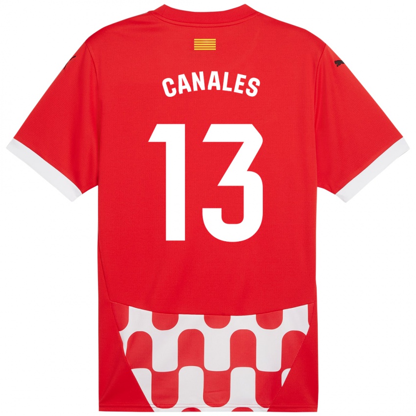 Herren Juanvi Canales #13 Rot Weiß Heimtrikot Trikot 2024/25 T-Shirt Österreich